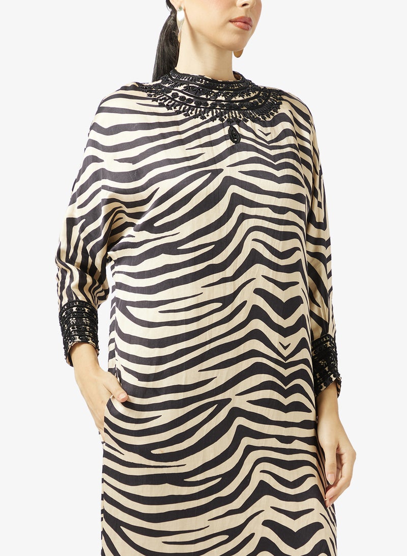 Threadz by Ajooni Printed Maxi Dress - Image 3